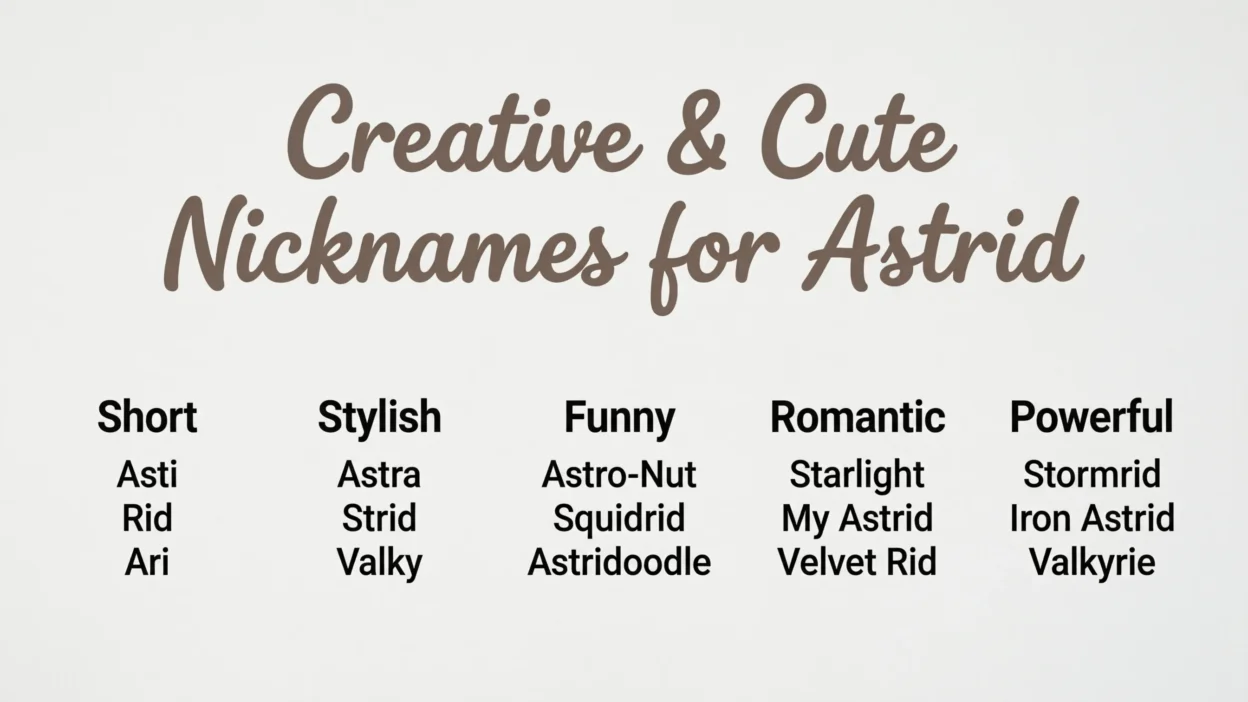Nicknames for Astrid